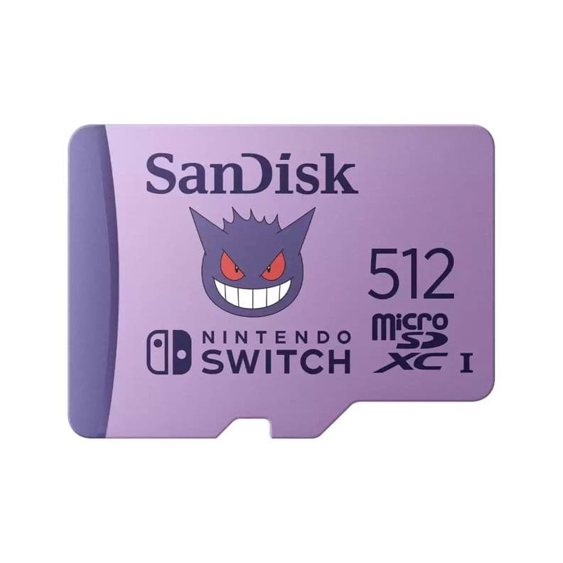 SanDisk microSD Nintendo Switch Pokemon 512GB Morado