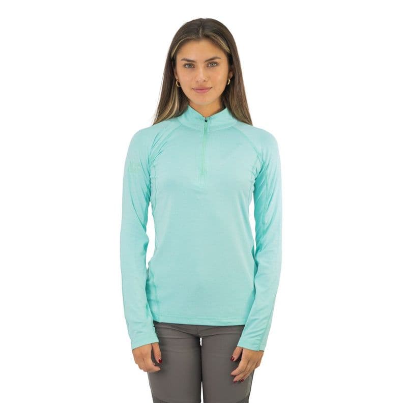 POLERA DRY FIT HW SPX MANGA LARGA MUJER AQUA Celeste XS