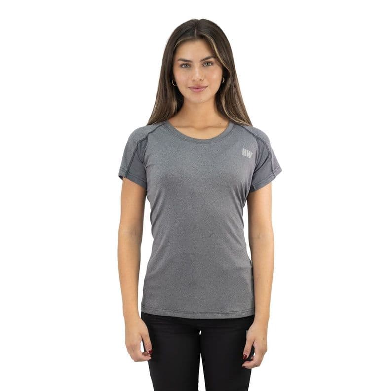 POLERA DRY FIT HW SPX MANGA CORTA MUJER CARBON GREY Gris S