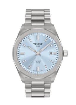 Reloj Tissot PRC 100 Solar 39MM Plata Celeste Acero