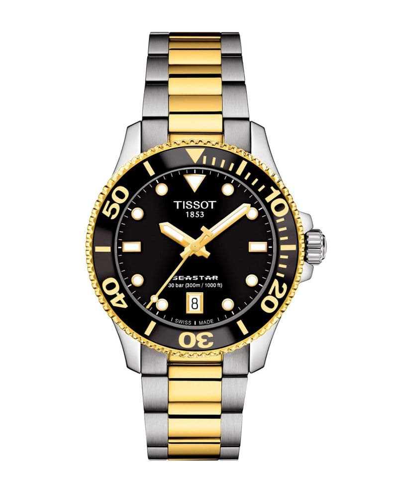 Reloj Tissot Seastar 1000 Bicolor Dorado Acero
