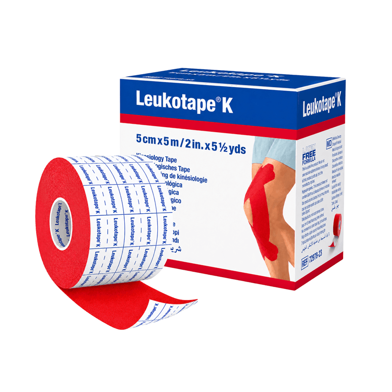 Cinta Kinesiologica Leukotape K Rojo 5 cm x 5 m