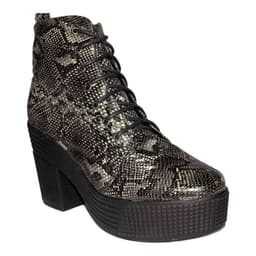Botin Mujer Cordon Print Piton Negro 40