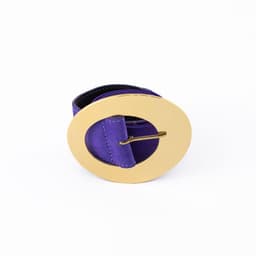Cinturon Elastico Gamuza Hebilla Metal Mujer Morado Mailea