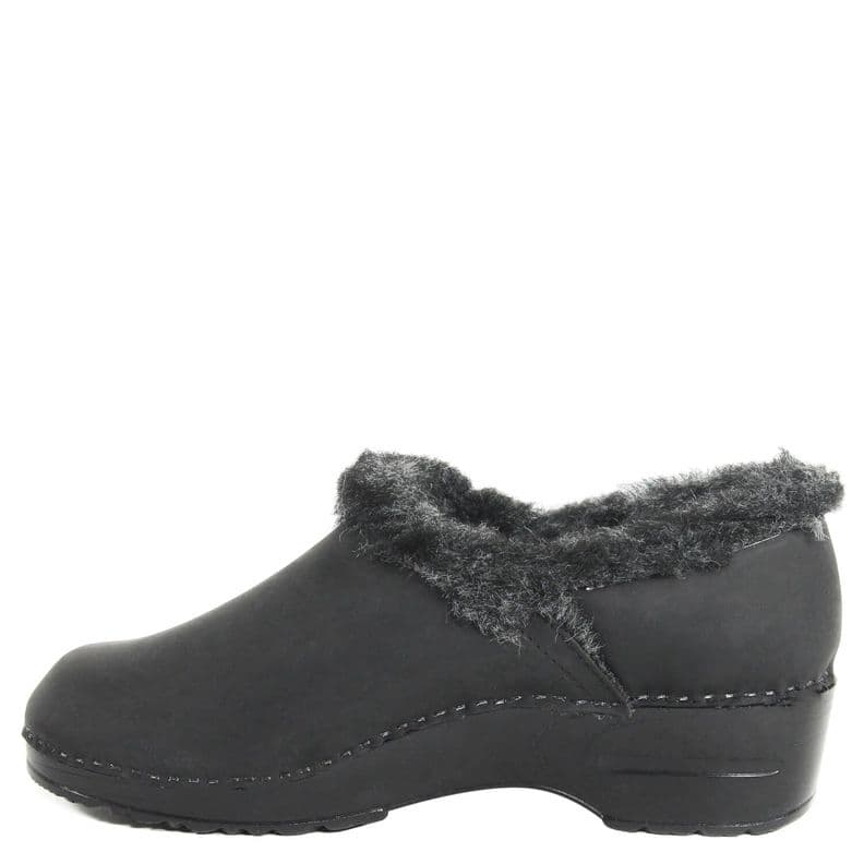 Zapato Cuero Interior Pelo Negro 35