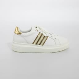 Zapatilla plana piedras laterales Blanco 41