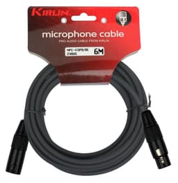 Cable Microfono Negro Kirlin 6Mts Mpc-470Pb-6