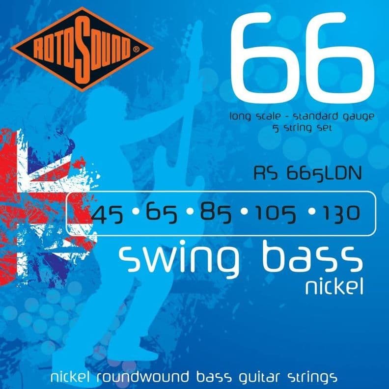 Set Bajo Electrico Nickel Swing 5 Set 45-130 Rs665Ldn Plateado Metalico