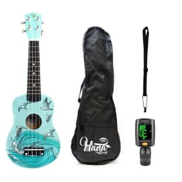 Pack Ukelele Soprano Hana Mar + Funda + Afinador + Correa Azul