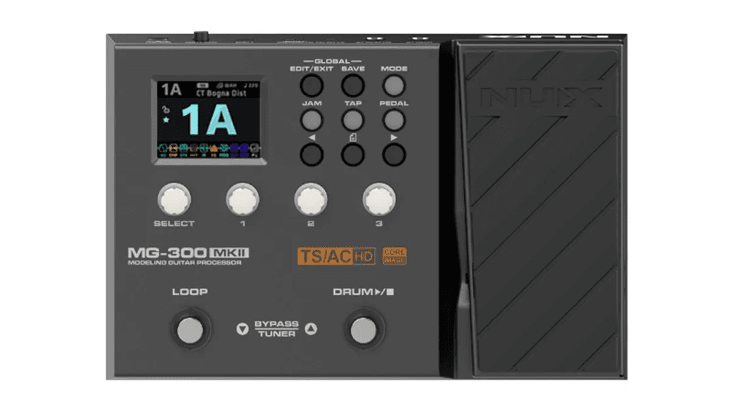 Pedalera multiefecto MG-300 MKII Nux Negro