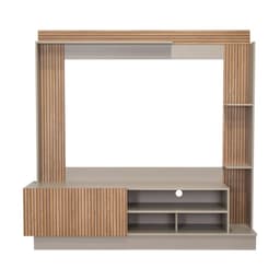 Centro De Entretenimiento Tv 70" 175X180X38,5 Cm Cafe Claro Y Gris