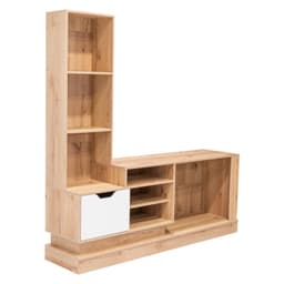 Centro De Entretenimiento Tv 55" Cafe Claro 181.4X177.7X43.1 Cm
