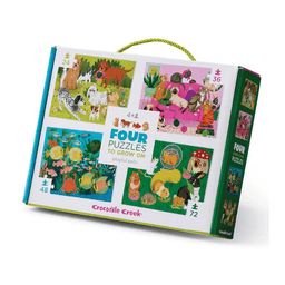 Cuatro Puzzles Mascotas Juguetonas Crocodile Creek