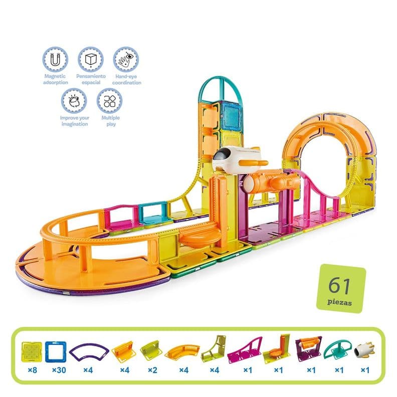 Pista de Avion Magnetic Tiles 61 Piezas
