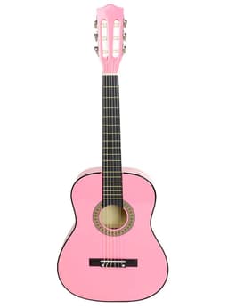 Guitarra Clasica Mediana 36 Pulgada Madera Con Funda Hendrix Rosado