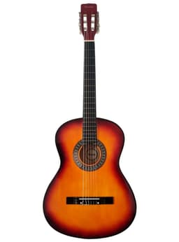 Guitarra Clasica Mediana 36 Pulgada Madera Con Funda Hendrix Naranjo