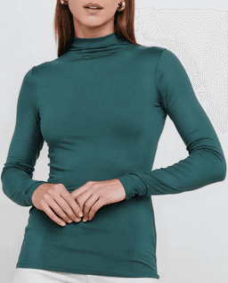 Top Beatle Mujer Liso Manga Larga ACOCO Verde S