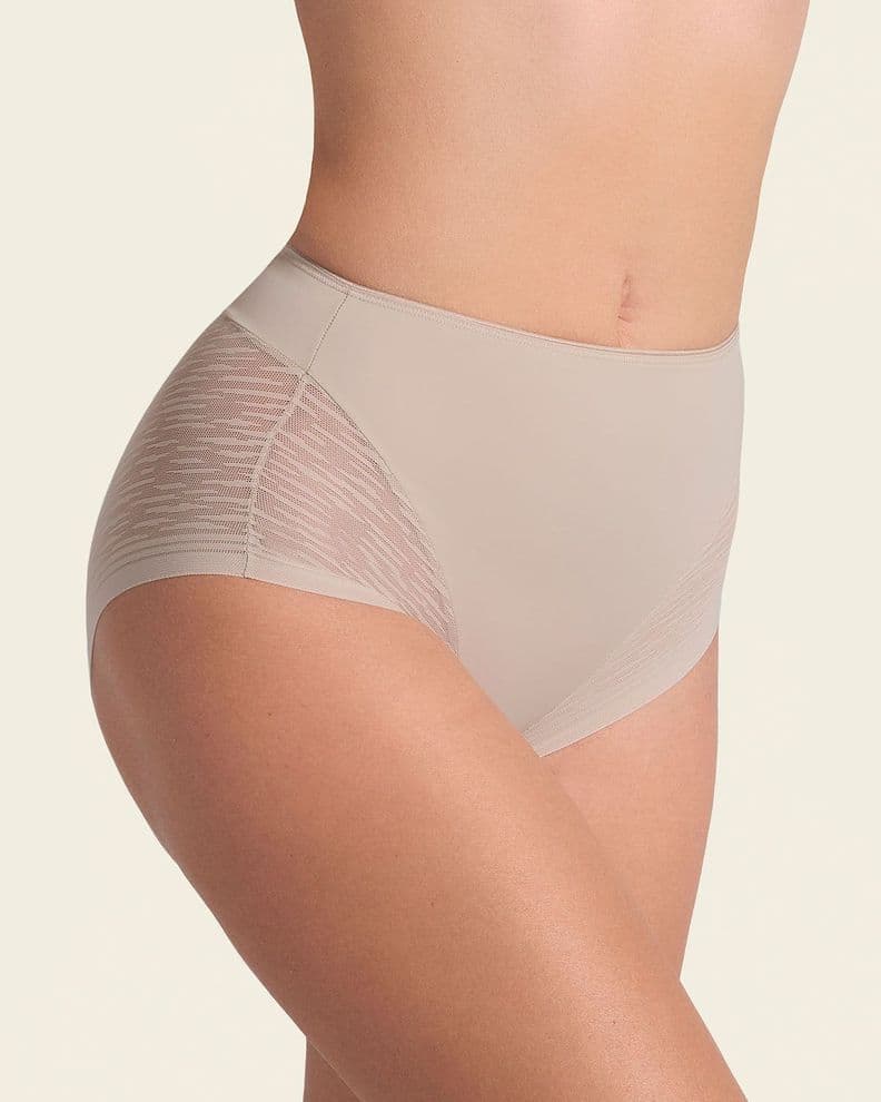 Calzon Faja Invisible con detalle de Encaje en Lados y Gluteos 012984 Cafe XL