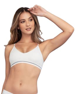 Top en Algodon Ultracomodo con Breteles graduables 091082 Blanco M