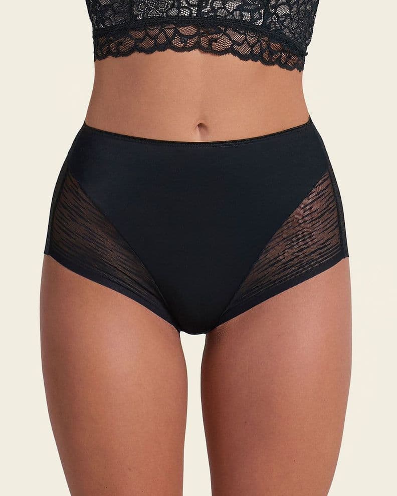 Calzon Faja Invisible con detalle de Encaje en Lados y Gluteos 012984 Negro XL