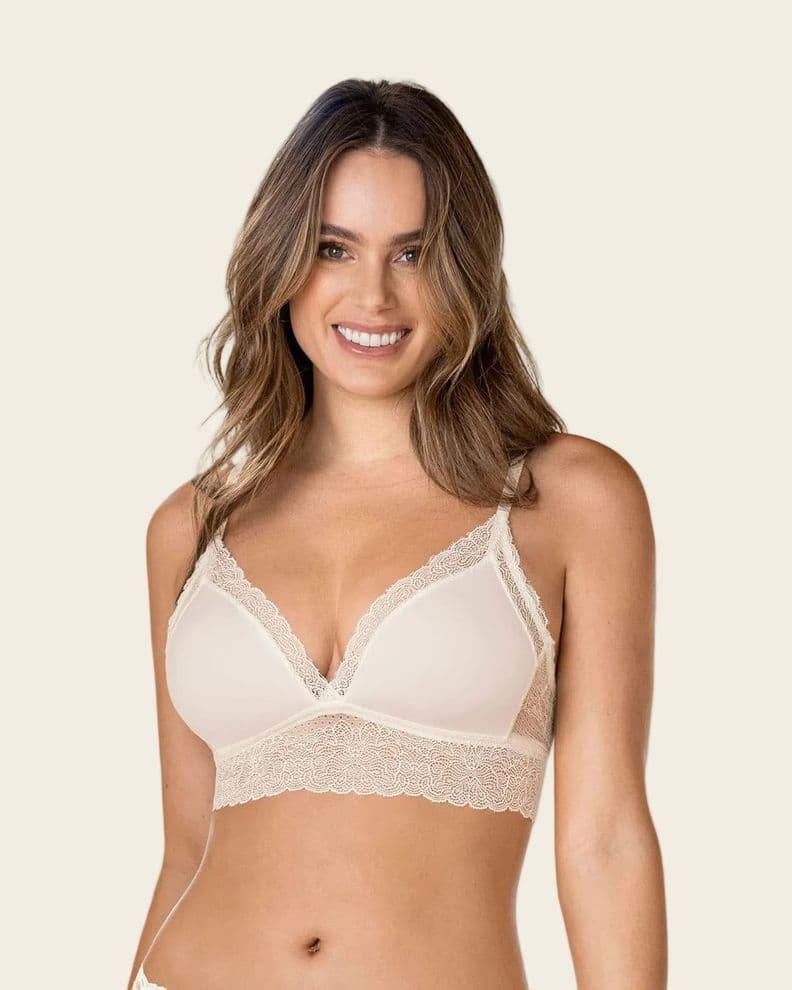 Bralette en Encaje Sexy y Natural 091009 Marfil 38B
