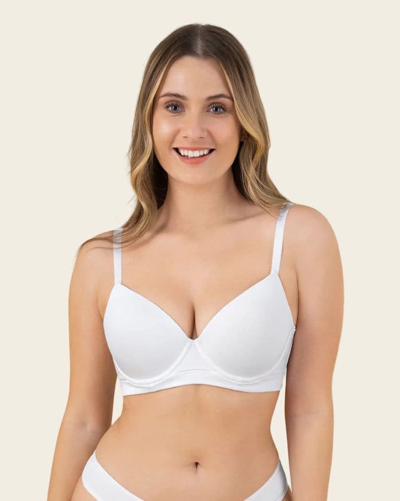 Sosten de Realce Suave Buen Cubrimiento en Espalda 71321 Blanco 40B