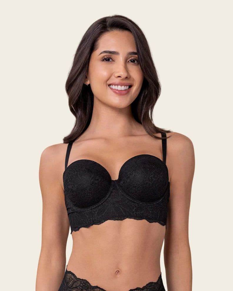 Sosten en Encaje con Realce Incorporado 71330 Negro 36B