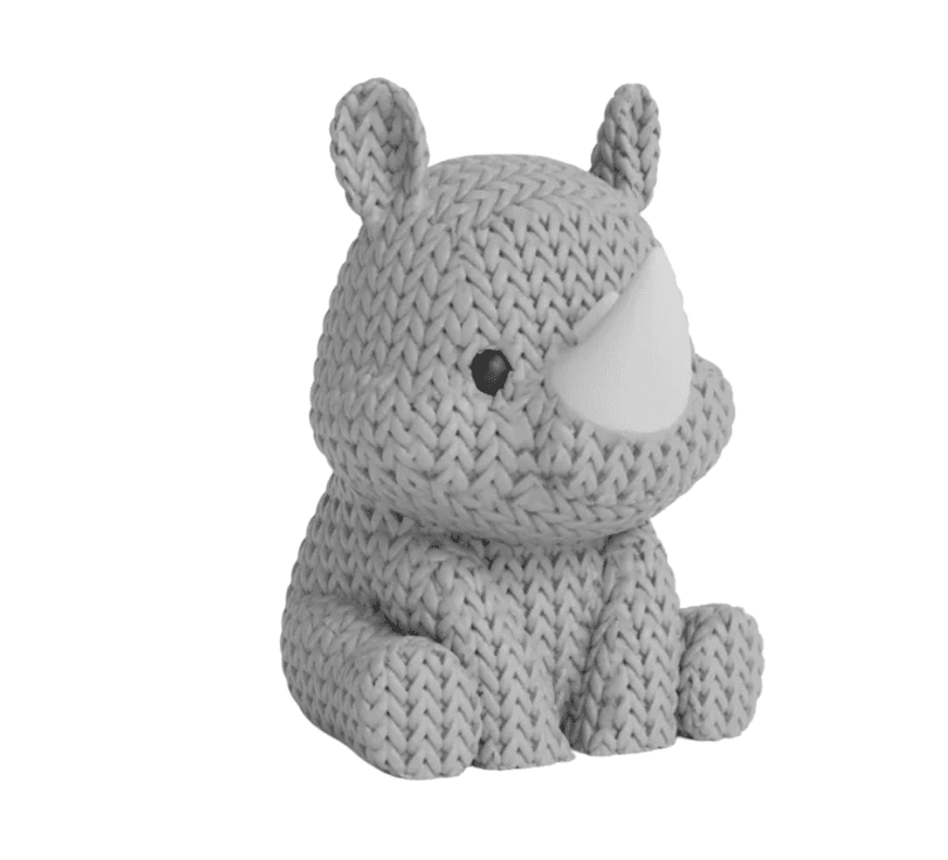 Mini Figura - Rinoceronte Estilo Tejido