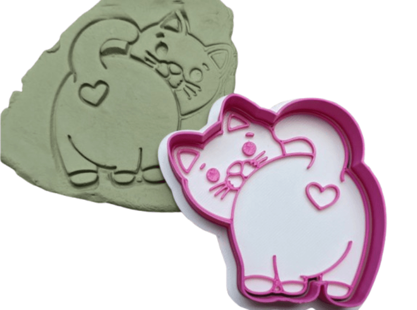 Cortador y sellador de galletas de amor de gato