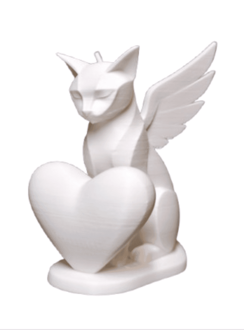 Figura Decoracion- Escultura Gato Alado Moderno