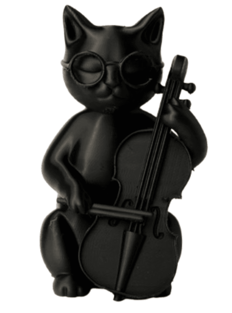Figura Decoracion- Escultura Gato Musico