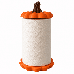 Porta Toalla de Papel Calabaza Halloween 3D Decorativo Cocina Naranjo