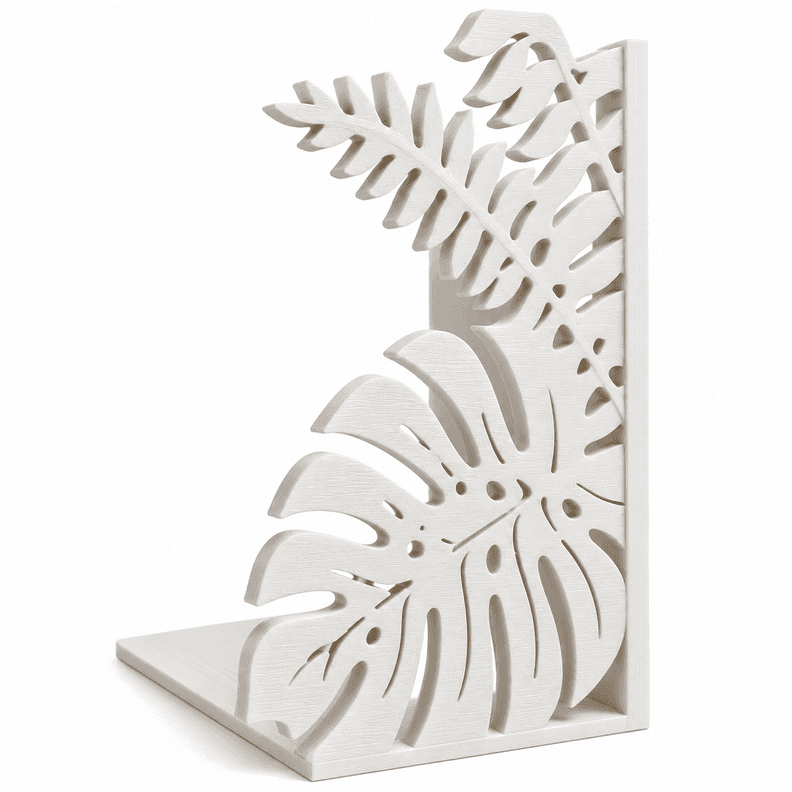 Sujetalibros Decorativo Plantas Printspatro3d Blanco