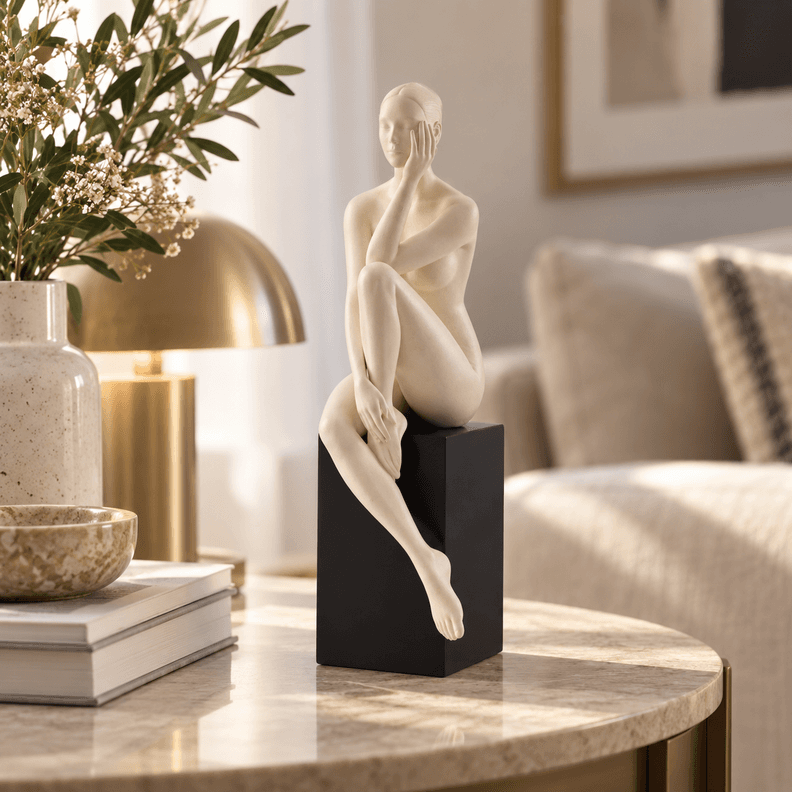 Escultura Elegante Prints Patro - Estilo Mujer Estetica Beige