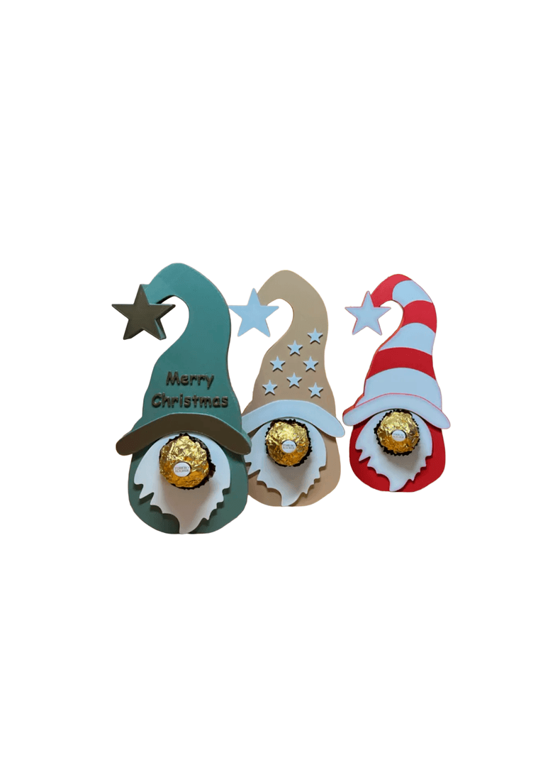 Adorno navidad chocolates - Gnomos (pack 3 un)