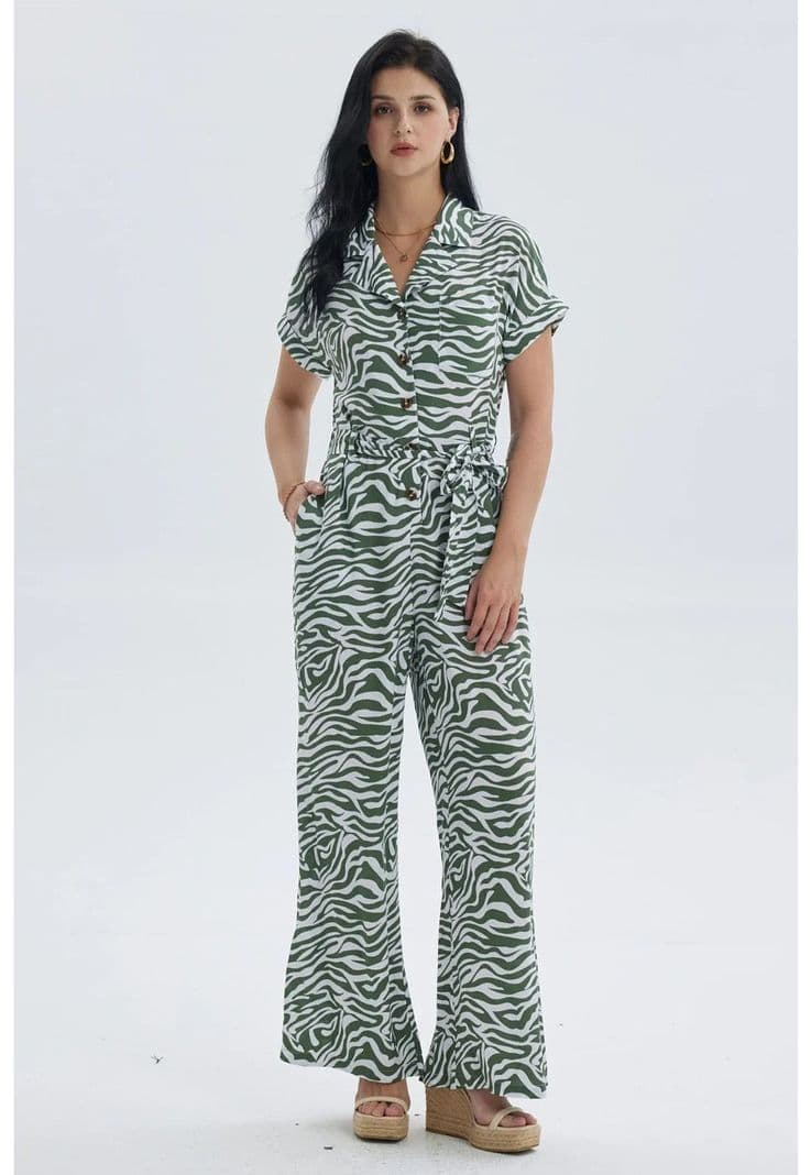 Enteritos Mujer Largo Blanco/ Verde XXL
