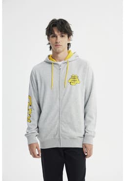 Poleron Regular Hombre Gris Melange XXL