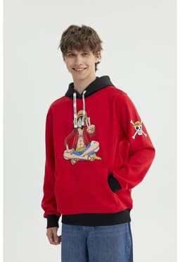 Poleron Hombre One Piece Rojo - lll XXL