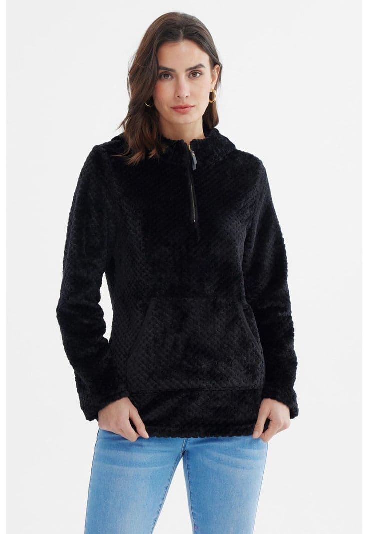 Polar Mujer Basico Aplicacion Boton Negro L