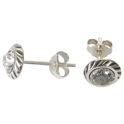 Aros Plata 925 Apegados Cristal Austriaco 7mm