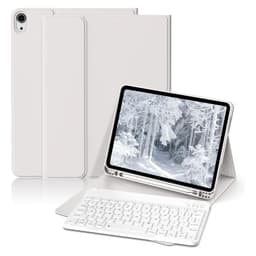 Funda Teclado Espanol Para iPad 10 (10.9) Con Ranura Lapiz Gris
