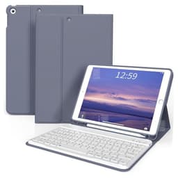 Funda Con Teclado Para iPad 7 y 8 (10.2) Con Ranura Lapiz Lavanda