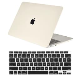 Kit Carcasa Mate y Protector Para MacBook Air M1 y 2020/18 Crema