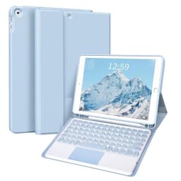 Funda Teclado Touchpad Para iPad 9.7 (5/6) Espanol Celeste