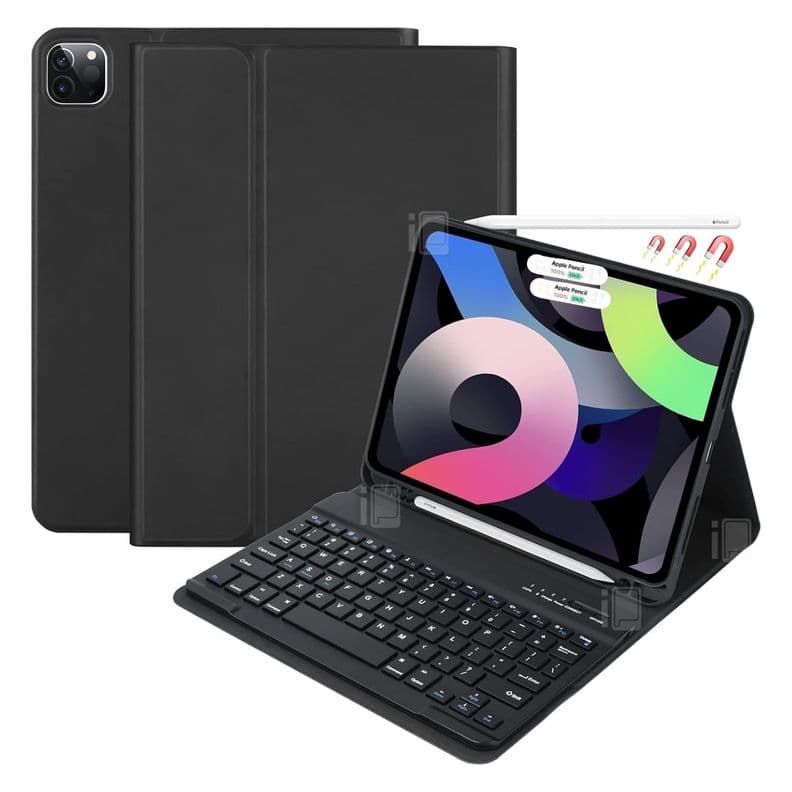 Funda Teclado Para iPad Pro 11 Procesador M1/M2 Ranura Lapiz Negro