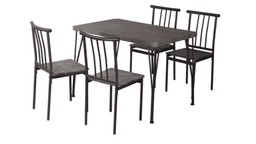 COMEDOR 4 SILLAS - AMALIO - CAFE - M+DESIGN