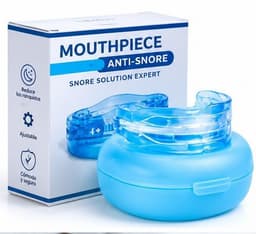 Dispositivo Bucal Antirronquidos Ajustable para Dormir con Estuche Azul