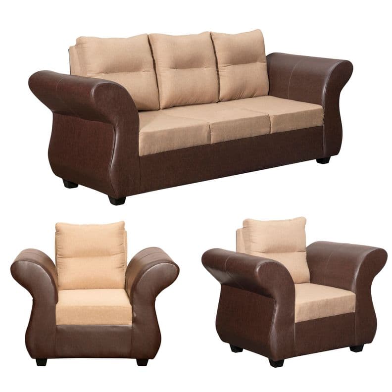 Juego de Living Zara 3.1.1 Tela-Pu Beige