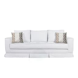 Sofa 3 cuerpos Siena blanco crudo con resortes pocket spring usa