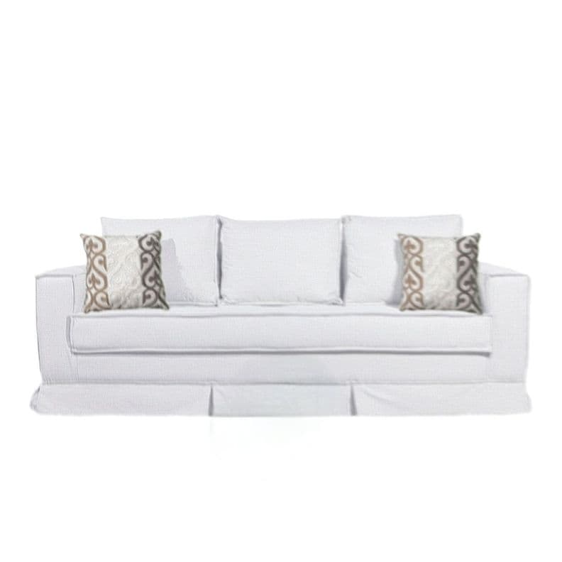 Sofa 3 cuerpos Siena blanco crudo con resortes pocket spring usa